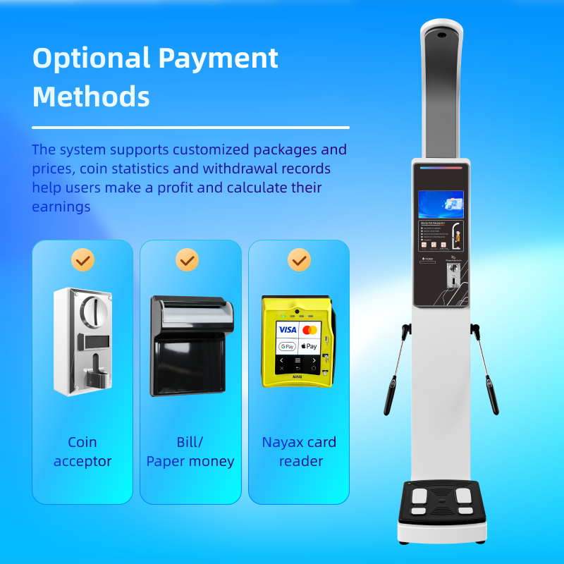 Smart Height Weight 3D Body Composition Analyzer Scale High Accuracy Commercial Use AI Technology