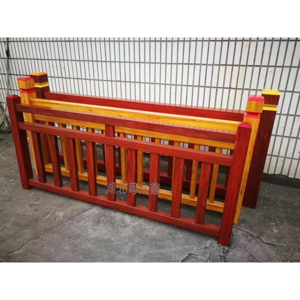 Customized Fiberglass Wood Grain Handrail Or Fence For Garden And Landscape