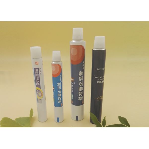 Printied Aluminium Collapsible Tubes Open / Elongated / Sealed Nozzle