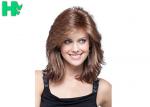 Heat Resistant Long Synthetic Wigs / Women Natural Curly Wig For Women
