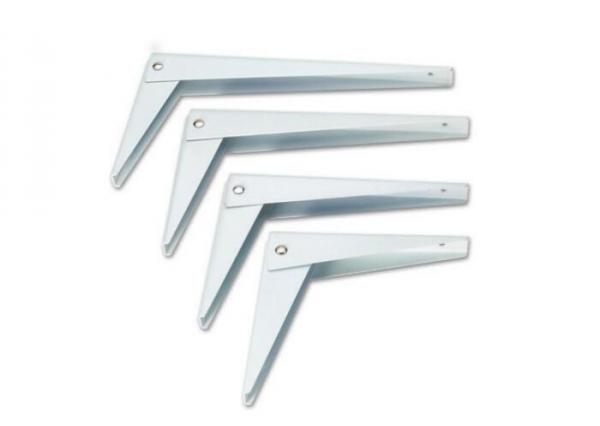 Quality L Shape Foldable Triangle Wall Shelf / Cold Rolled Steel Triangle Wall Bracket 8-14" wholesale
