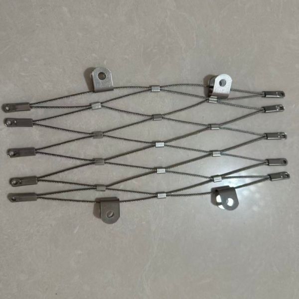 SS304 Stainless Steel Plain Weave Rope Mesh Cable High Altitude Anti Falling Net