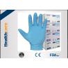 Buy cheap 9 Mil 6 Mil Blue Nitrile Exam Disposable Protective Gloves Examination Powder from wholesalers