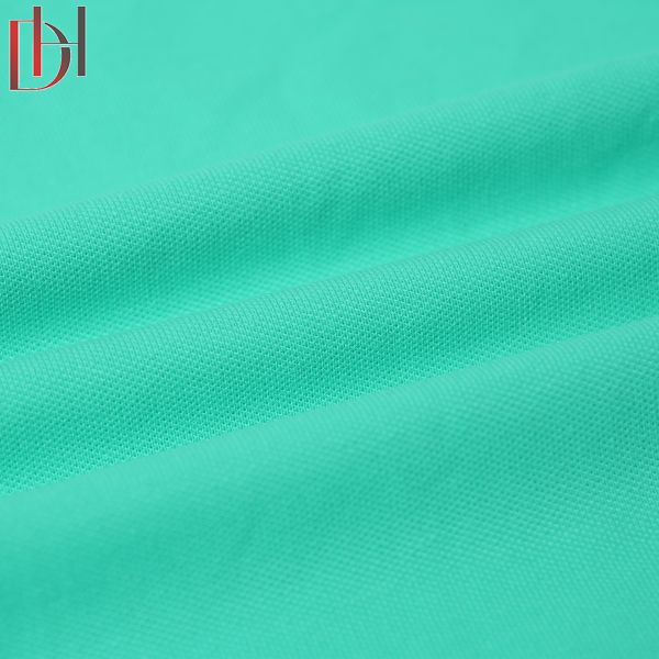 Plain Dyed 96% Cotton 4% Spandex Fabric Summer Business T Shirt Wicking Rib Pique Fabric 200g