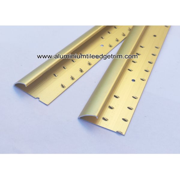 Aluminium Carpet To Laminate Flooring Trim Matt Gold 0.9m / 1.8m / 2.7m