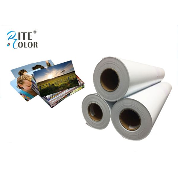 Smooth 190gsm Resin Coated Photo Paper , Large Format Silky Photo Paper For Inkjet Printer