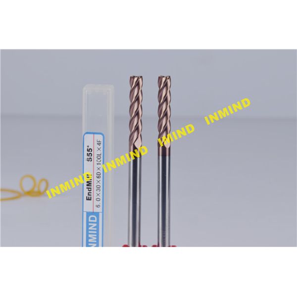 6mm * 25 * 100L  Extra Long Cnc End Mill Bits For Steel , SiN Coating , Long Tool Life