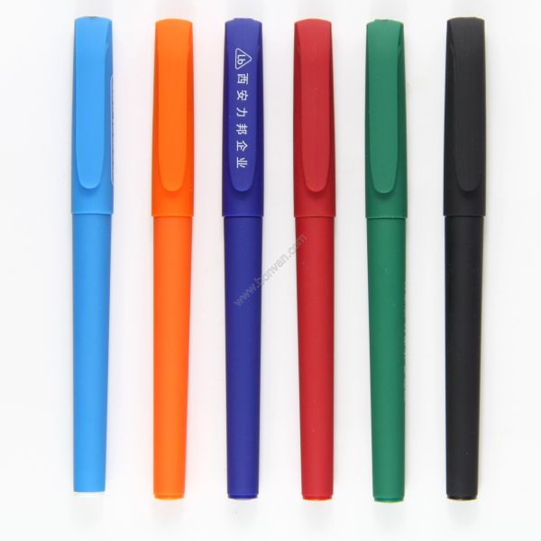 rubber sprayed promotional gel ink pen,logo printed gel ink pen