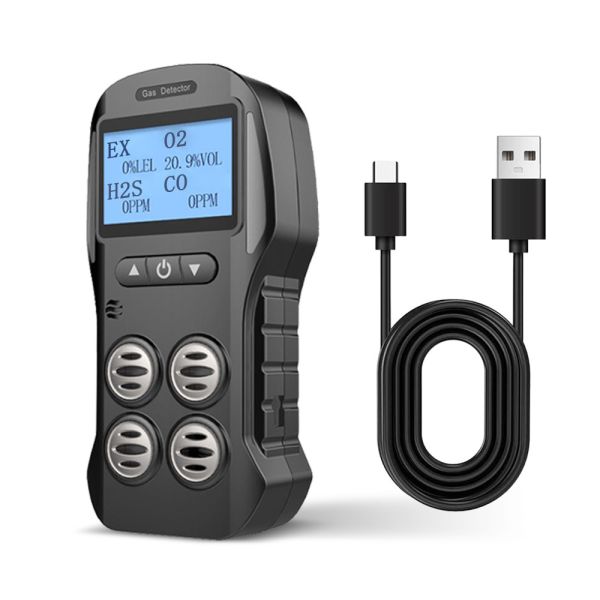 ODM Portable Multigas Detector Monitor Realtime Display CO 200PPM H2S 10PPM