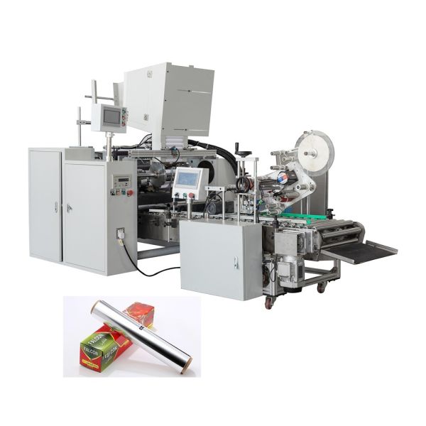 Professional Manufacture Automatic 4 Shafts Baking Paper Rewinder with Aluminium Foil