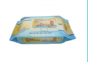 Cheap 50gsm Alcohol Free Baby Wipes / Fragrance Free Wet Wipes for sale
