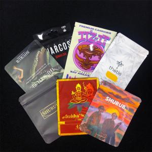 China Mylar Weed Packaging Bag Ziplock Plastic With Aluminum Foil on sale