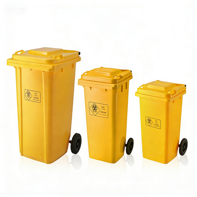 Industrial-Grade Heavy-Duty Foot-Operated Medical Waste Bin with Built-in Charcoal Filter for Hospitals and Clinics