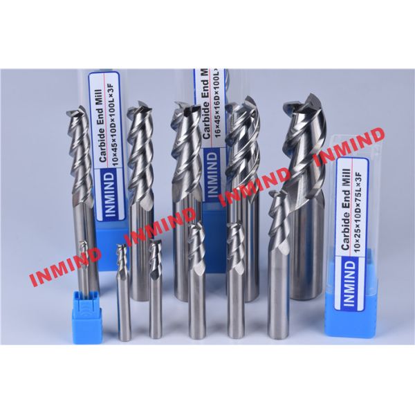 Standard Length Type 2 Flute Aluminum End Mill For Aluminum Bright Finish No Coating