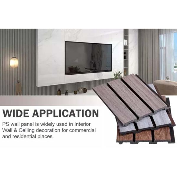 Environmentally Friendly PS Polystyrene Wall Panel 118x11mm For Decoration