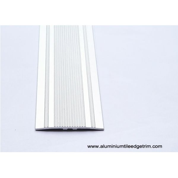 Matt Silver Aluminium Floor Trims , 38 Mm Width Floor Tile Edging