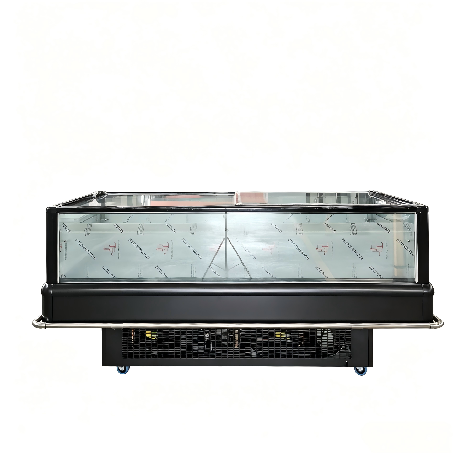 Ultra-High Glass Window Island Freezer With Chiller & Freezer Convertible