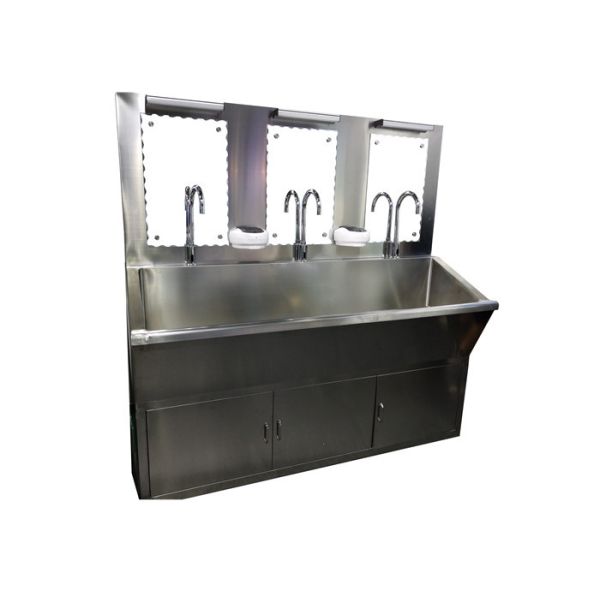 Automatic Induction Effluent Clean Room Equipments , Stainless Steel Surgical Scrub Sinks