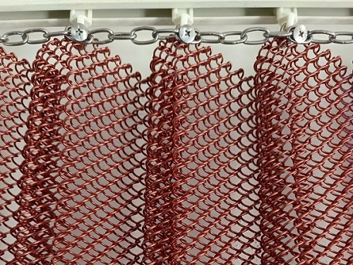 Anodized Oxidation Aluminium Metal Curtain Woven Mesh Curtain With Advanced Woven Pattern