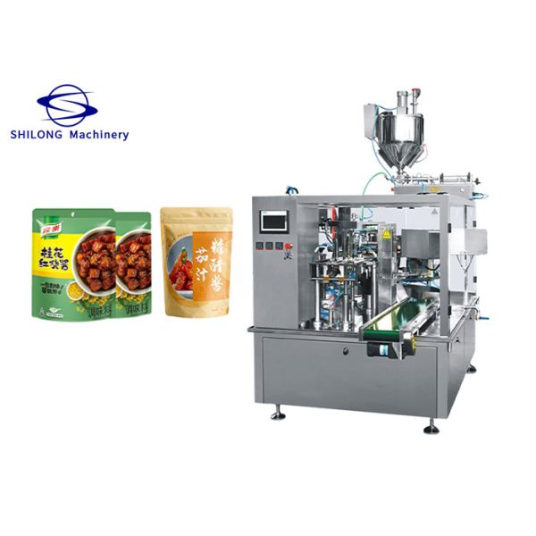 Automatic Corner Liquid Soup Packing Machine Spout Doypack Pouch Filling