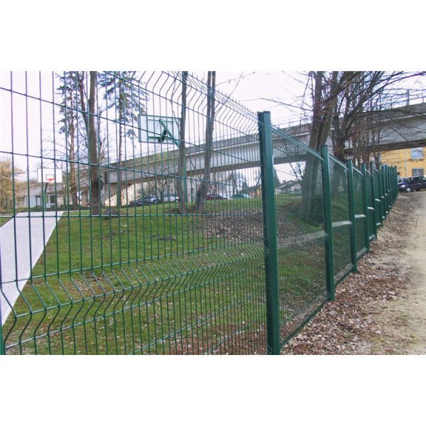 2m Tall 50x200mm Galvanized PVC Coated Welded Wire Mesh Fence