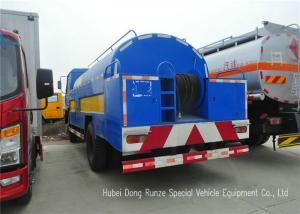 Stainless Steel Liquid Tank Truck / Water Tanker Truck With High Pressure Jetting Pump