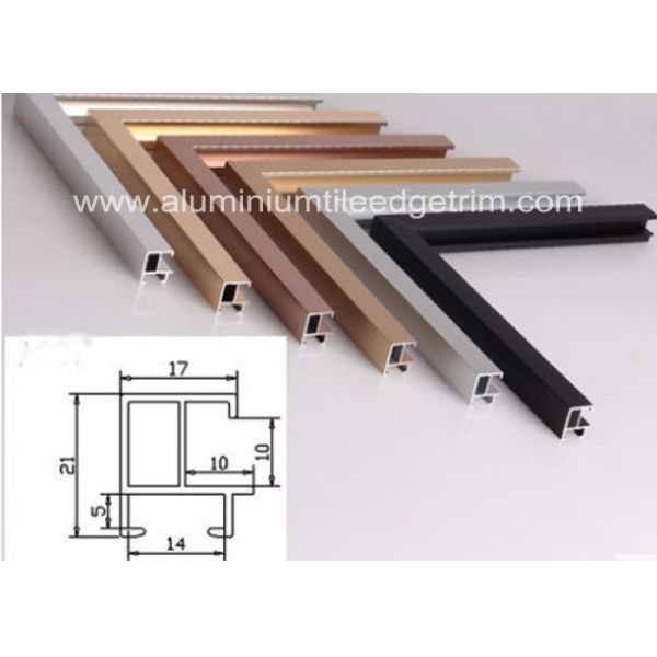 Different Size Aluminium Picture Frame Mouldings Sections Anodized Surface