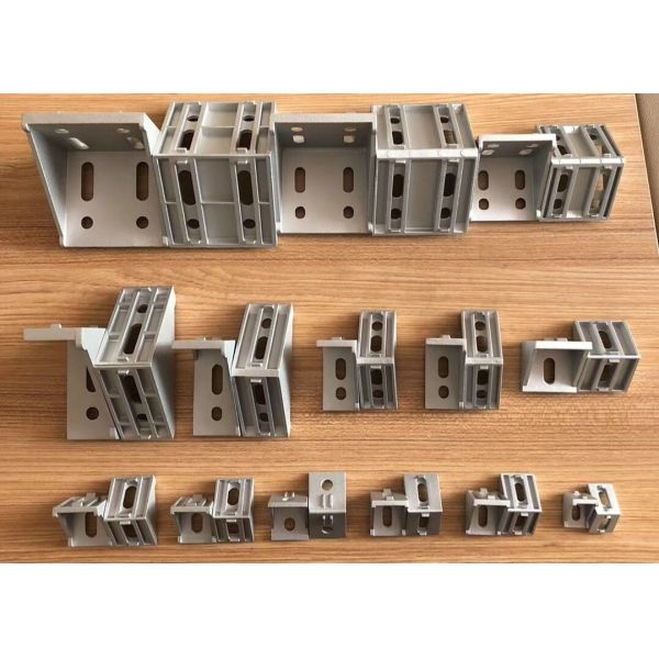 90 Degree Corner Connector Custom Aluminum Extrusions Die Cast Brace Joint Angle Bracket