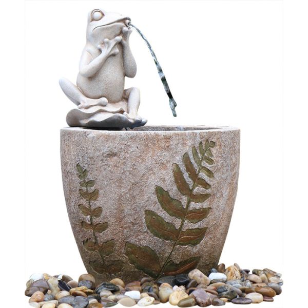 Medium Nude Frog Resin Water Fountain / Resin Garden Water Features mini water fountain decorative water fountain