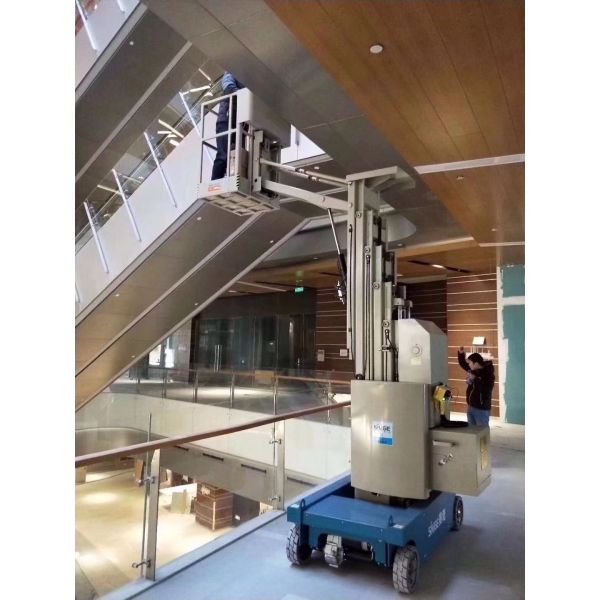 360 Rotation Electric Cherry Picker Vertical Mast Aerial Work Platform boom lift 8m