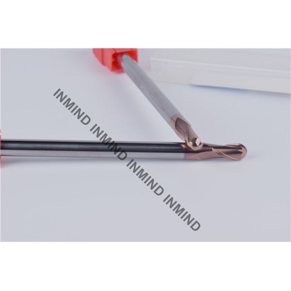 HRC55 Long Shank Ball Nose End Mill 75 mm Length 6 mm Dia H6 Tolerance