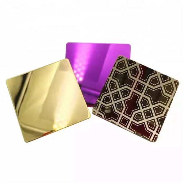 Aisi Astm Ss 201 Silver Gold Mirror Pattern 304 Stainless Steel Water Ripple Sheets