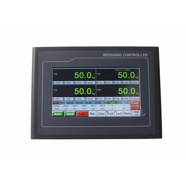 Industrial Weighing Indicator Controller , TFT - Touch Ration Batch Weighing System Controller
