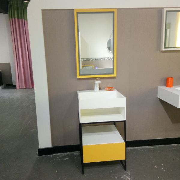 Smooth Stone Bathroom Sink Cabinets Wood And Iron Baking
