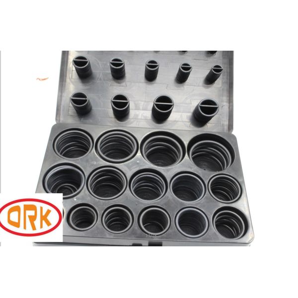 High Flexible Black Metric O Ring Kits , Automotive O Ring NBR 70 As568