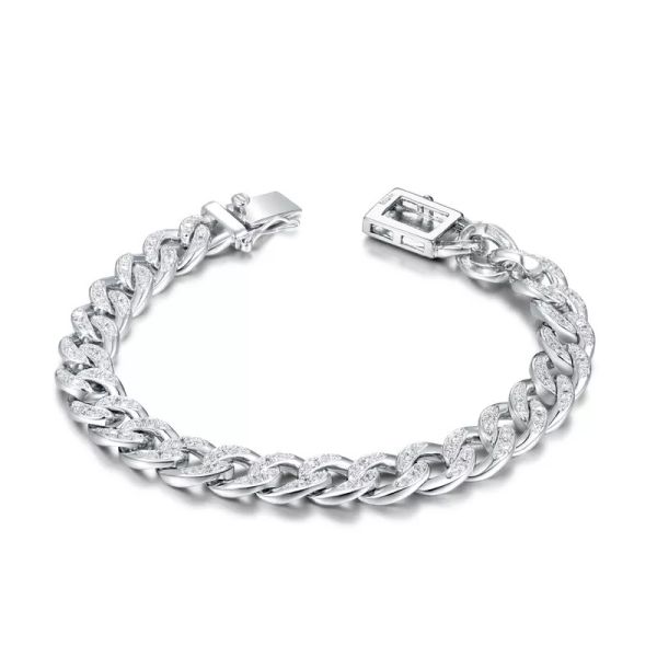 7.05g Hip Hop Bling Bracelets Letter Diamond Couple