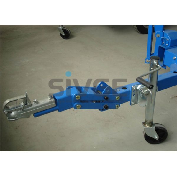 Hydraulic Single Mast Aerial Work Platform 8m Height Trailer Type Lift For Ceiling