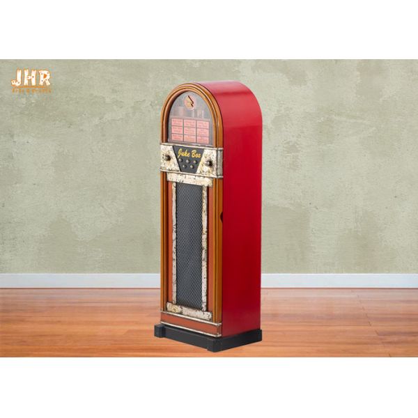 Music Box Storage Cabinet Wooden CD Racks Antique Wood Box Decorative Storage Cabinets Yellow Color
