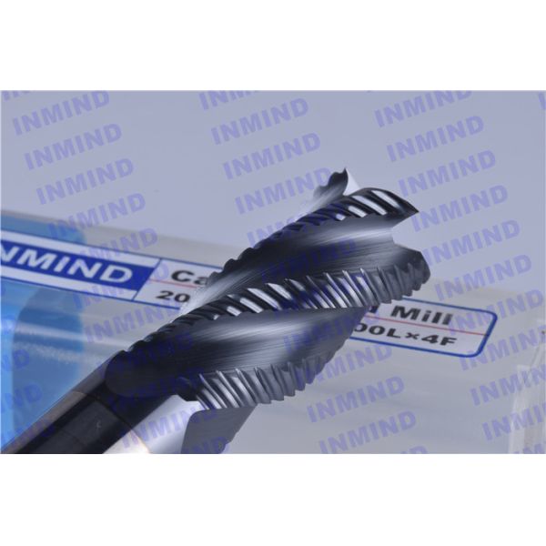 4 Flute AlTiN Coating HRC50 Roughing End Mills 0.6 - 0.8 um Grain Size