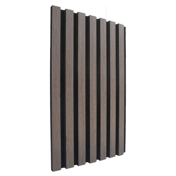 Flameproof Black Walnut Wood Veneer Acoustic Panels For Meeting Venue