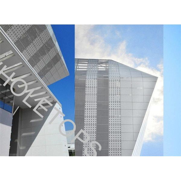 Customized 5.0MM 6.0MM 800*800mm Perforated Aluminum Panel For FACADE
