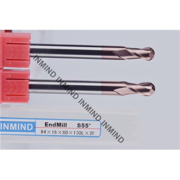 Milling Machine Tools Ball Nose Long End Mill Bits With TiSiN Coating Surface