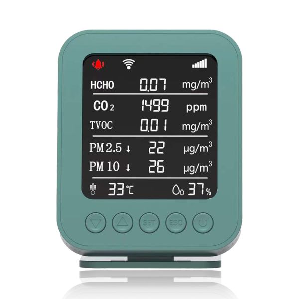 Industrial Indoor IAQ Wifi Air Quality Monitor Continuous Tracking ODM
