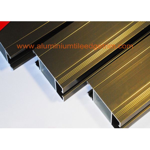 Anti Corrosion Aluminium Door Profiles Extrusions Electrophoresis Champagne Color
