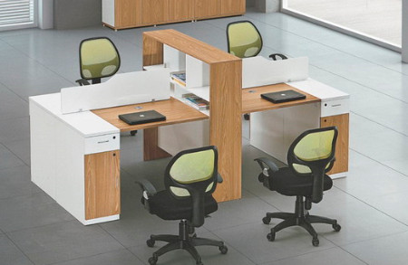 modern 4 seats office desk workstation in warehouse in Foshan