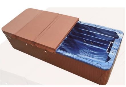 Lockable Swim Spa Covers Folded Hot Tub And Spa Covers Light Brown Color
