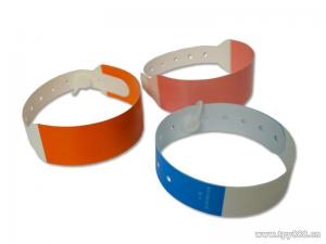 China Waterproof Disposable PP Paper variety colors UHF RFID Chip Wristband Bracelet For Medical Patient Identification Events on sale