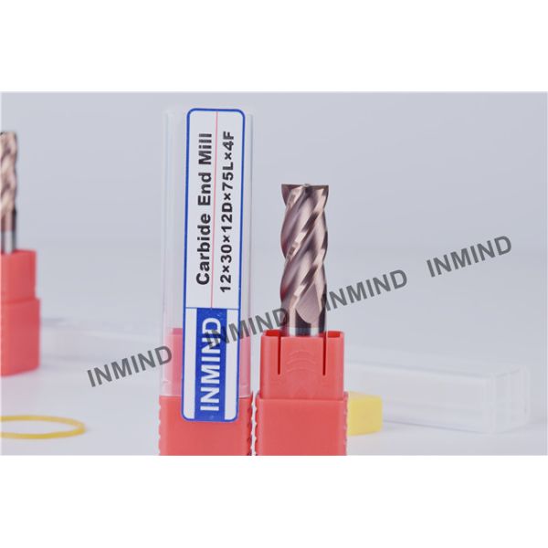 HRC55 Carbide Milling Cutter Square End Mill With 30° - 45 ° Helix Angle