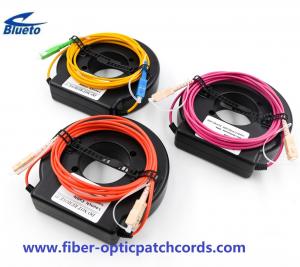 Cheap Yellow E2000/APC-LC/UPC OTDR Lunch Cable 1km Single Mode Fiber Optic Test Cable Mini Box E2000 To LC Simplex for sale