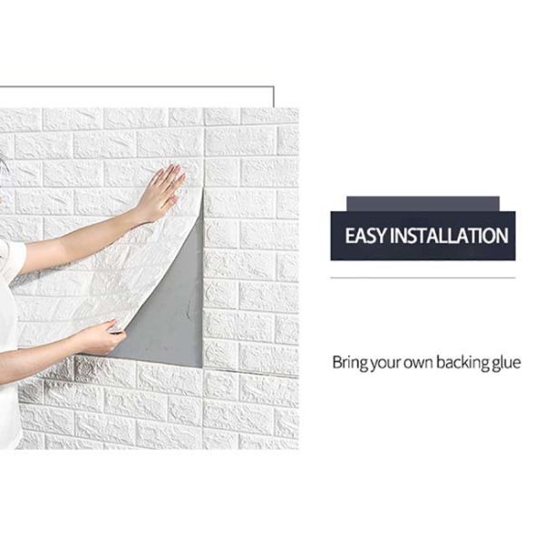 White PE Wall Panels 70x77cm 3D PE Foam Wall Sticker For Home Decoration
